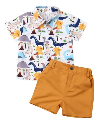 Conjunto Niño Camisa Dinosaurios Y Short 