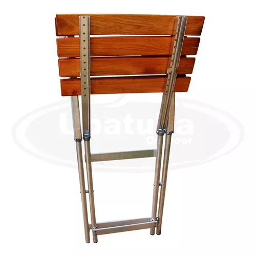 MESA CAMPING PLEGABLE ALUMINIO+MADERA 140X60X70CM