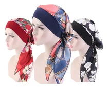 Comprar 3 Turbante Oncológico Alopecia Adorno Cabeza Chifón