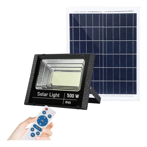 Lampara Solar Reflector Exteriores De 500w Control Remoto 