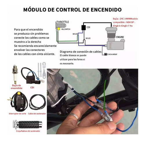 Kit Motor Bicicleta 80cc Bicimoto 2tiempos Gasolina 2.5l