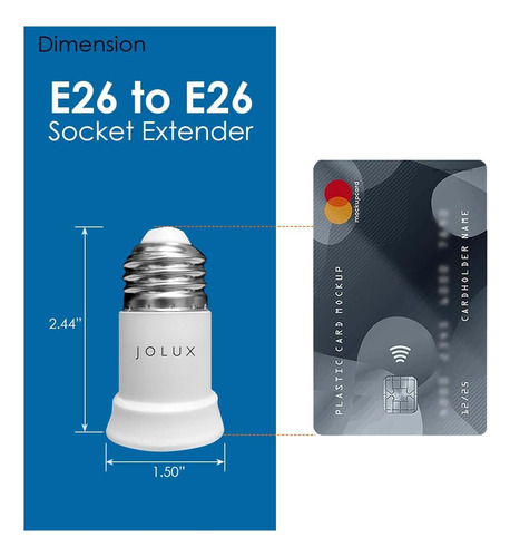 Extensor De Casquillo Jolux, Paquete De 4, E26 A E26 Del