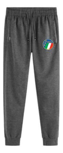 Pantalon Largo Jogging Italia Retro C/ Cierre- Bolsillo