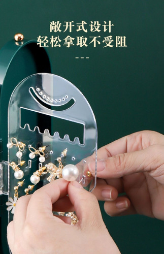 Imagen 8 de 10 de Caja Organizador De Joyas Aros Anillos Decoración Portátil
