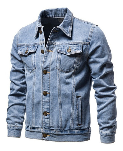 Algodón Denim Chaqueta De Los Hombres Casual Chaquetas