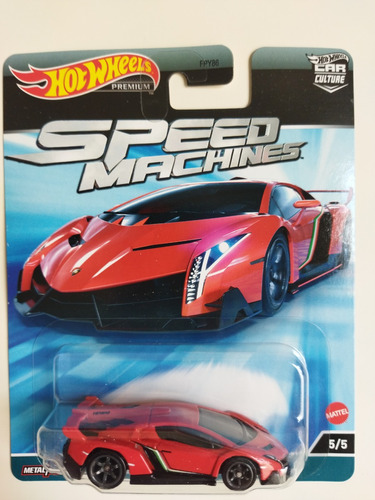 Hot Wheels Speed Machines Lamborghini Veneno Rojo 5/5 Cs4