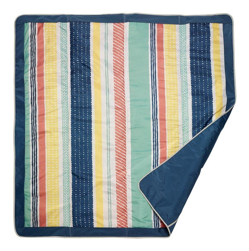 Mantas Picnic Bebe Exterior Jj Cole Gris/azul 152 X 152 Cm