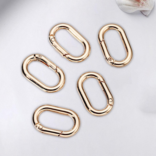 2 X 5 Anillos Ovalados De Resorte, Conector De Mosquetones,