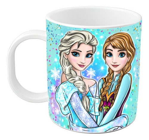 Taza Princesa Disney Frozen Elsa Y Anna Plástico 