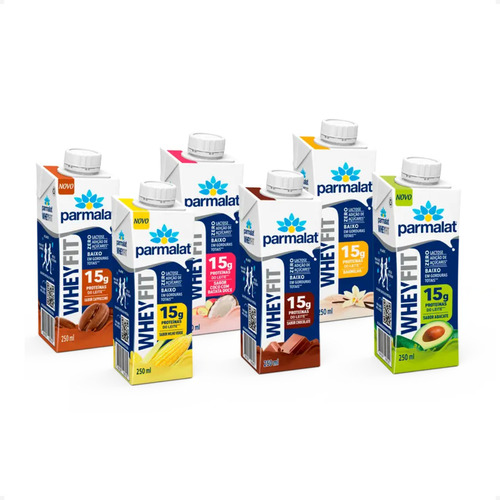Parmalat Wheyfit Bebida Láctea Sabor Abacate Pack 18un 250ml