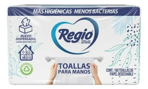 5 Pzas Toallas Desechables Regio Para Manos 160 Hojas