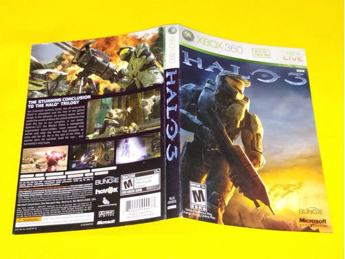 Portada Original Halo 3 Primera Edición Xbox 360 Sin Juego
