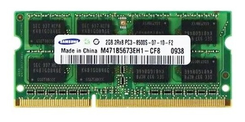 Imagen 1 de 1 de Memoria Ram 2gb Ddr3 Samsung 8500 1066 Mhz Laptop Eh1-cf8