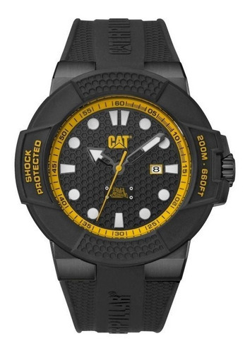 Reloj Cat Hombre Shockmaster Malla Caucho Agente Oficial