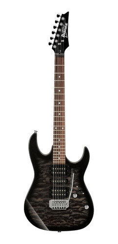 Imagen 1 de 3 de Guitarra eléctrica Ibanez RG GIO GRX70QA de álamo transparent black sunburst con diapasón de amaranto