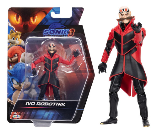Boneco Articulado Ivo Robotnik De 12cm - Sonic 3: O Filme