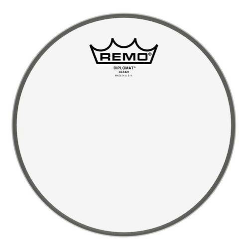 Parche Remo Usa Bateria Tom 12 Diplomat Transparente Clear