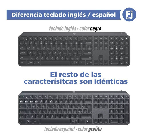 Imagen 3 de 10 de Teclado Logitech Mx Aluminio Ingles Retroiluminado Win Mac