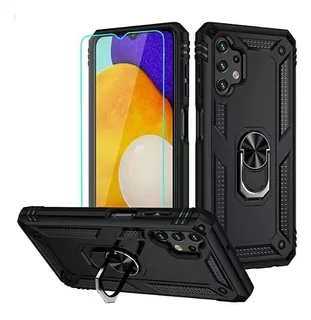 Funda + Vidrio Para Samsung A13 (4g) Reforzada Anillo Stand