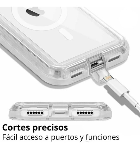 Funda Para Iphone Con Magsafe 360 Uso Rudo 3 En 1 Protector Transparente Iphone 16 Pro Max