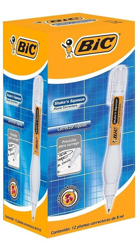 Pluma Bic Correctora Sscpst-12 Shaken Squezze C/12 Pieza /vc