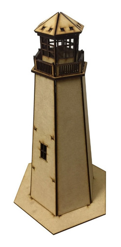 Imagen 3 de 8 de Souvenir Nautico Faro Fibrofacil 36cm Mdf Grande Candybar