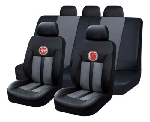 Cubreasiento Funda Ecocuero Fiat Alta Calidad Logo Bordado