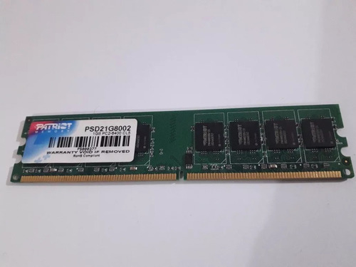 Memória Ram Patriot Psd21g8002 Ddr2 1gb 800mhz Dimm 240-pin