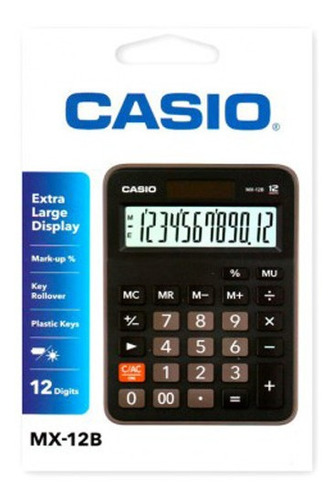 Calculadora Casio De Mesa Mx-12b-bk