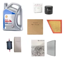 Comprar Kit 4 Filtros ( Aceite Aire Habitaculo Combustible ) + 4lt Aceite Shell Helix Volkswagen Gol Trend Repuestos Originales