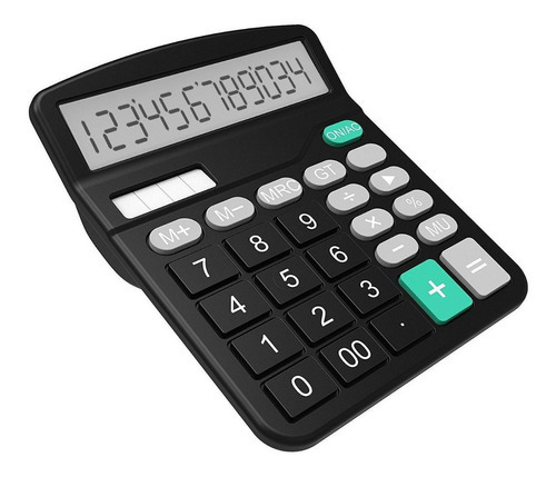 Calculadora de escritorio KK-837b con pantalla de 12 dígitos en color negro