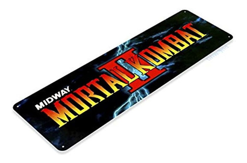 Estaño De Firmar ''mortal Kombat 2'' Arcade Shop Sala De Jue