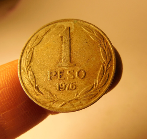 Moneda Un Peso. Chile 1976.