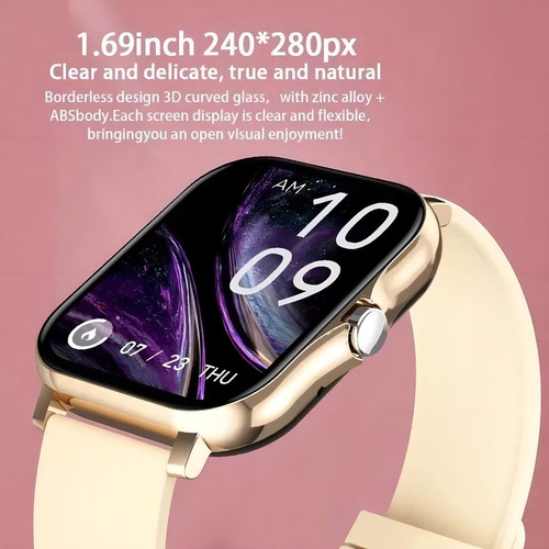 Smartwatch Gt20 Rosé Gold Faz Recebe Chamada Foto Na Tela Cor da caixa Dourado Cor da pulseira Dourado Cor do bisel Dourado Desenho da pulseira Steel Belts