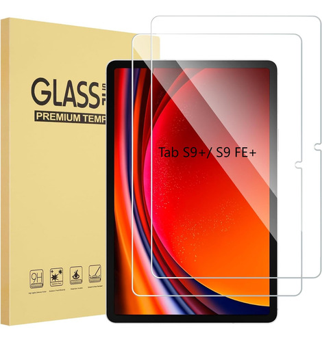 2 Protector Pantalla Vidrio Para Samsung Galaxy Tab S9 Fe+