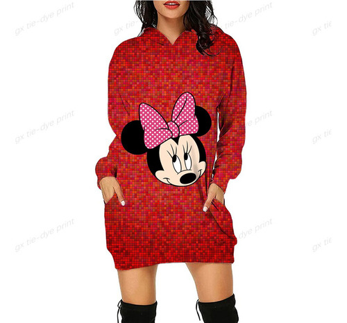 Ty Vestido De Mujer Con Estampado 3d De Minnie Mickey Mouse