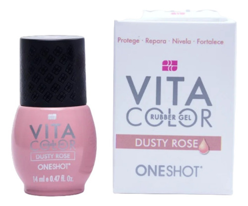 Vita Color Dusty Rose Base Rubber Con Vitaminas - 14 Ml