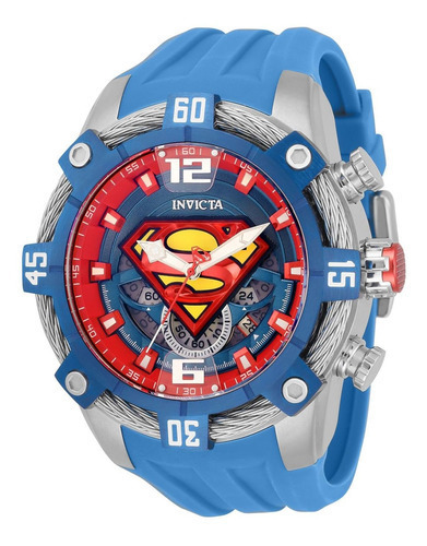 Reloj Para Hombre Invicta Dc Comics 33164 Azul Color de la correa Acero