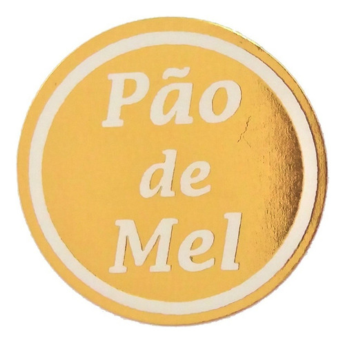 Etiqueta Adesiva Pão De Mel Com Fundo Metalizado 1.000 Un. Cor Dourado