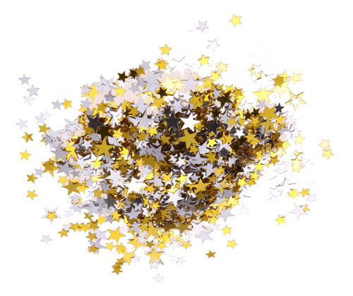 2x De Confeti De Espolvoreado De Estrellas Metálicas
