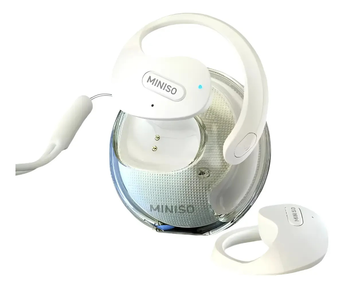 Fone Bluetooth Minisi X15pr0 Cancelamento De Ruido Cor Bege