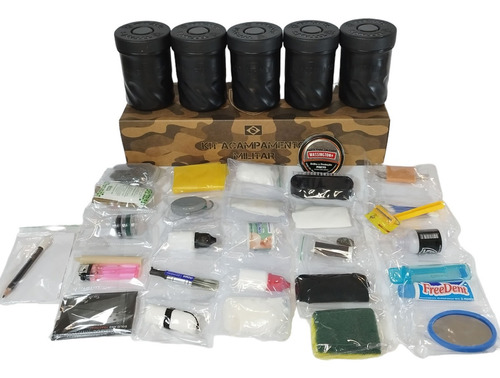 Kit Campo Sobrevivência Militar Completo Selva Tatico Acamp