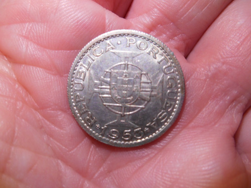 Moeda 10 Escudos 1953 Cabo Verde Em Prata Soberba - Única Ml (Usado)