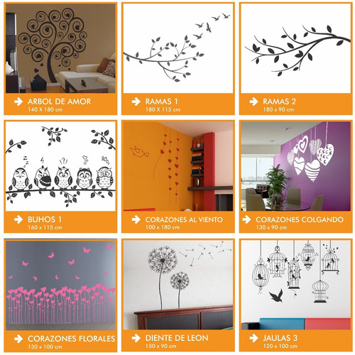Vinilos Decorativos Arboles Florales Flores Tamaño Xl