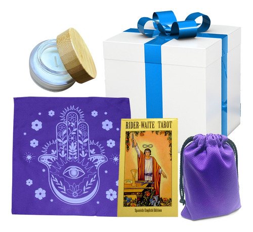 Cartas Del Tarot Rider Waite Para Regalo Tapete+estuche+vela