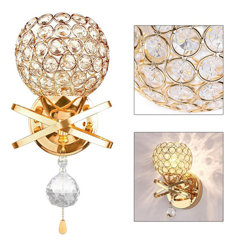 Lámpara De Pared De Cristal Lámpara De Cabecera Lámpara