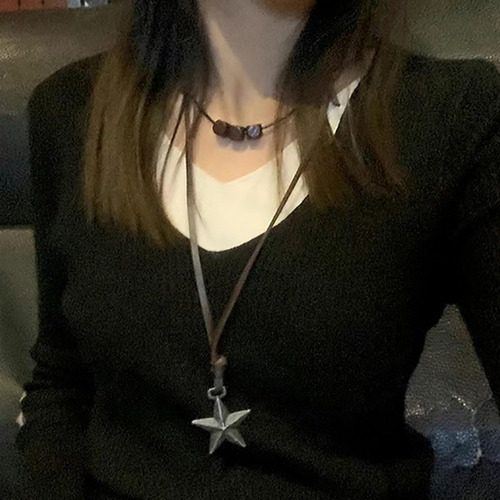 4 Collar De Joyería Con Gargantilla De Cuentas Colgante De