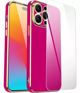 Aicase Funda P/ iPhone 15 Pro Max Protector Pantalla Cristal