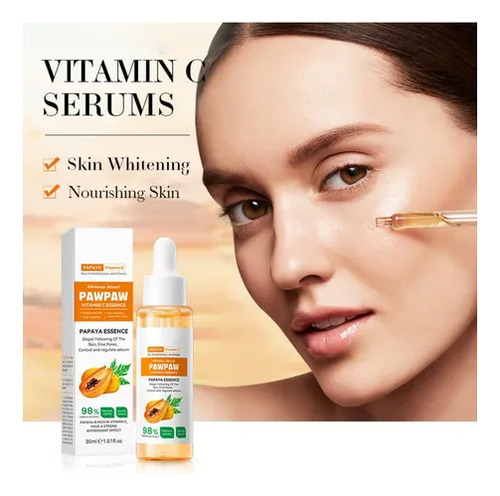 Serum Blanqueador Papaya Vitamina C Antioxida Hidratante Todo Tipo De Piel Día/noche