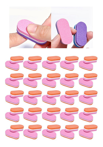 50x Mini Limas De Uñas Y Pulidores Bloques De Pulido De